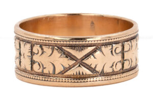 14k yellow gold victorian ring