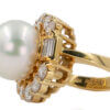 18 Karat Yellow Gold South Sea Pearl and Diamond Ring, side view