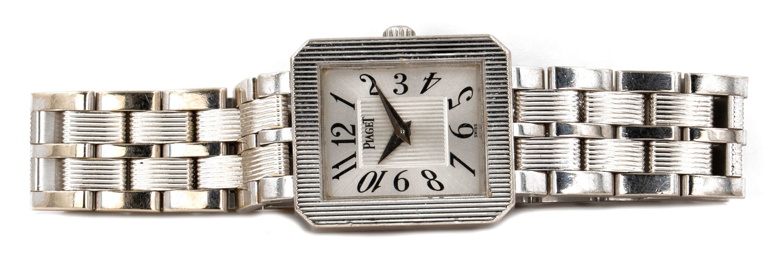 18 Karat White Gold Piaget Protocole Ladies Tank Watch