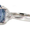 Platinum Sapphire Ring Profile View