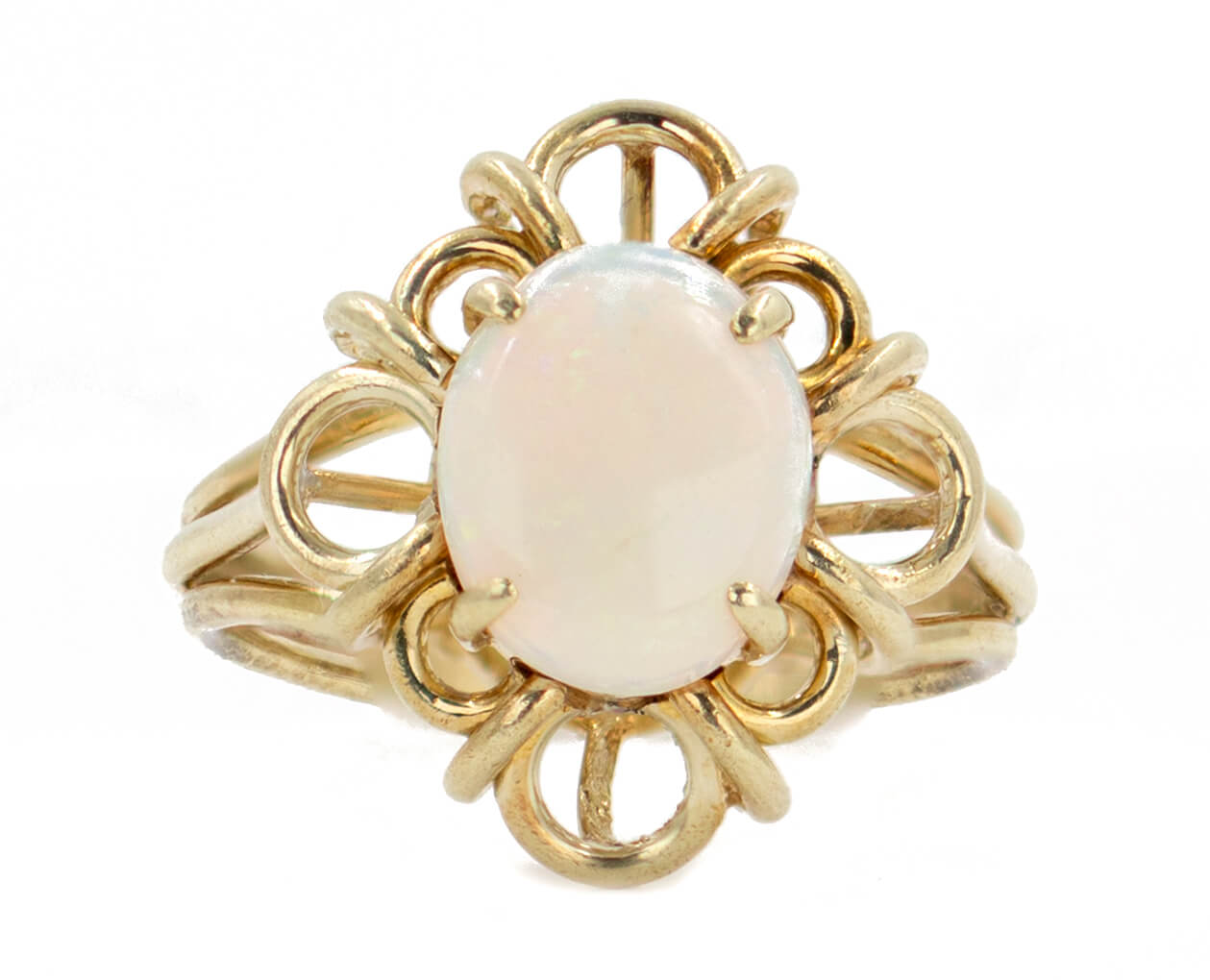 14 Karat Yellow Gold Opal Ring