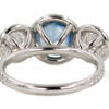 Custom made Platinum Sapphire and Diamond Ring By Lippa's