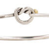 Tiffany Silver & 18 Karat Knot Bangle Bracelet