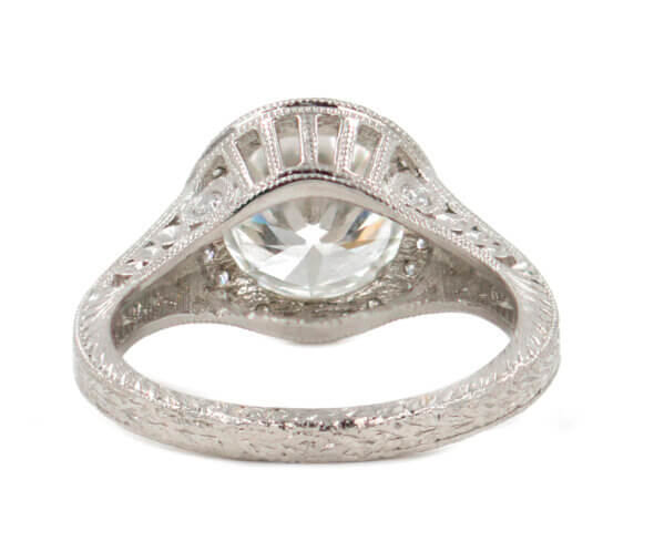 Platinum 2.27 Carat H VS2 Diamond Engagement Ring with GIA report