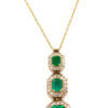 3 Stack .36 Carat Emerald Necklace