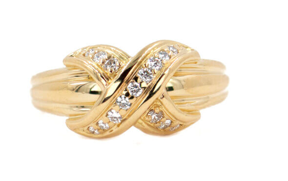 18 Karat Tiffay 'X' Diamond Ring