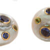 Gemstone Shell Earrings