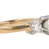 Diamond Ring set in Platinum with an 18K Yellow Gold Band