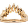 Curved Band of 7 Marquise cut Diamonds in 14 Karat Yellow Gold