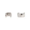 18 Karat White Gold Diamond Huggie Earrings