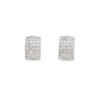 18 Karat White Gold Diamond Huggie Earrings