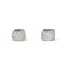 18 Karat White Gold Diamond Huggie Earrings