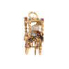 14 Karat Yellow Gold Carriage Pendant or Charm with Gemstones