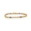 18 Karat Rose Gold Sapphire and Diamond Line Bracelet