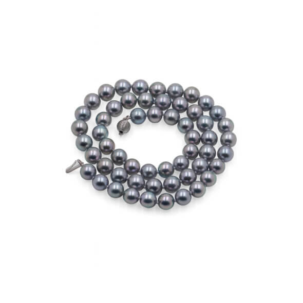 SIlver Colored Tahitian Pearl Necklace