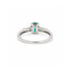 Lippa's Custom Made Emerald and Diamond Ring in 18 Karat White Gold