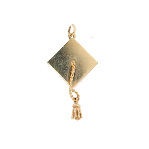 Graduation Cap Charm in 14k Yellow Gold