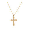 14k Two Tone Reversible  Cross Pendant