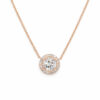 14 Karat Rose Gold and Diamond Necklace