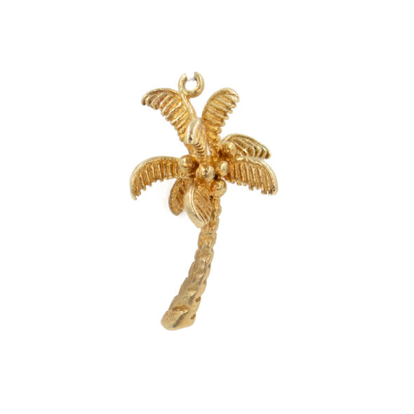 14k Yellow Gold Palm Tree Charm or Pendant
