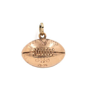 1925 UVM Football Charm in 10k Yellow Gold