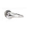770-21607-Left side Vintage Onyx & Diamond Ring in 14K White Gold, Art Deco Estate Ring
