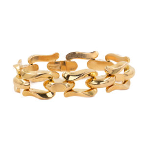Retro 18 Karat Yellow Gold Link Bracelet